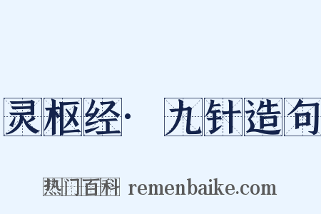 灵枢经·九针造句是什么意思的图片